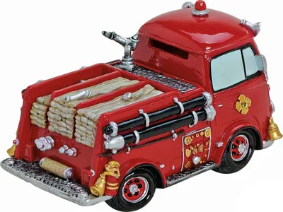 Produktbild von Spardose Feuerwehrwagen Poly B17 x T10 x H11 cm rot