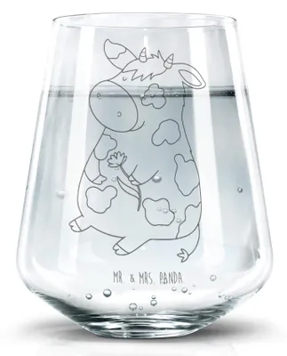 Produktbild von Mr. & Mrs. Panda Glas Kuh - Transparent - Geschenk, Spruch, Becherglas, Bauernhof, Milch, Wasserglas, Trinkglas, Tumbler, Magie, Kühe, Wasserbecher, Hof