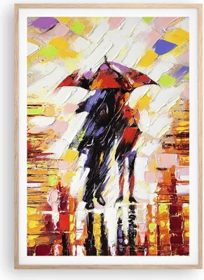 Produktbild von Gerahmtes Poster - Rahmen in heller Eiche - gehen liebhaber - 70x100 cm - Wand Bild - Wanddeko - Wandbilder - Wandposter - Bilderrahmen - Bilder - Kunstdruck - Wandbild - P2NPA70x100-3527