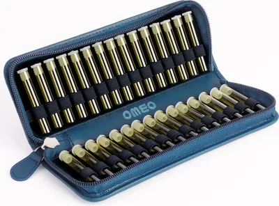Produktbild von Hausapotheke Globuli Leder (ohne Gläser) | RFID | 16-560 Schlaufen| OMEO® 30er blau