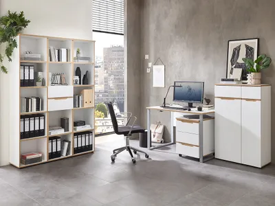 Produktbild von Büromöbel Set 6-teilig MANRESA-36-WHITE in weiß