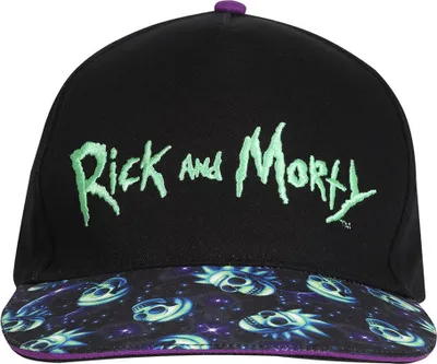 Produktbild von Rick And Morty - Baseball-Mütze Logo HE3164 (Einheitsgröße) (Schwarz/Violett)