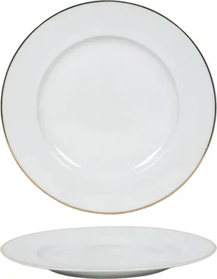 Produktbild von Teller weiß/goldener Rand Ø20,5cm Schachtel a 6