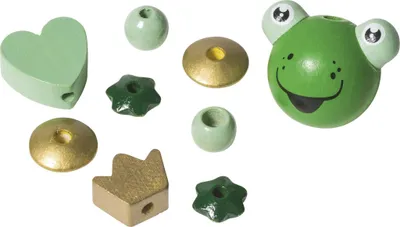 Produktbild von KNORR prandell Holzperlen-Mix "Frosch" 11-teilig