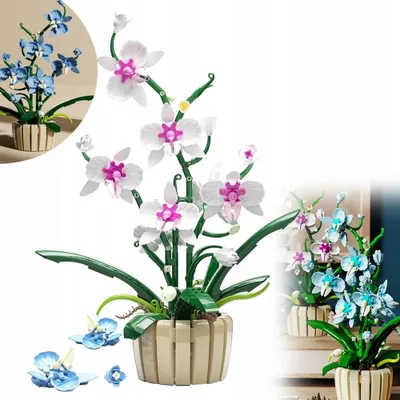 Produktbild von Orchideen-Baustein-Set im Topf, 1192 Teile