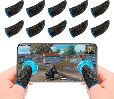 Produktbild von Rukáv na prsty na mobilnú hru [10 Pack], návlek na dotykový displej, priedušný, ultratenký, odolný proti poteniu, sada prstov pre pravidlá prežitia/odstránenia nožov pre Android a IOS