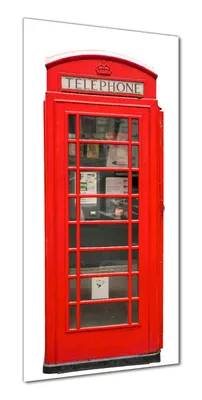 Produktbild von Wallario selbstklebende Duschrückwand 90 x 180 cm mit Motiv London Rote Telefonzelle - Wandverkleidung mit Hochglanzlaminat in Glasoptik