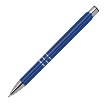 Produktbild von Kugelschreiber aus Metall / vollfarbig lackiert / Farbe: blau (matt)