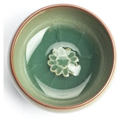 Obrázek produktu pro Čajová miska Charms – seladonový porcelán, motiv Sunflower, 55 ml