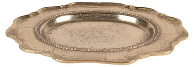 Immagine prodotto di Ciotola per decorazioni Clayre & Eef 31x22x3 cm Alluminio color oro