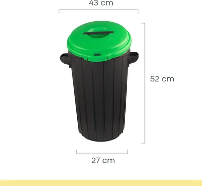 Produktbild von Abfalleimer mit Deckel, 35L, Grün