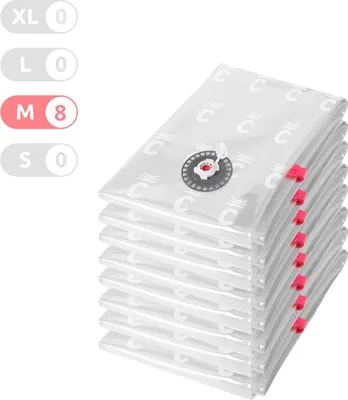 Zdjęcie produktu dla Zestaw worków do odkurzacza Compactor Aspispace 8×M 70 litrów, 55×90 cm