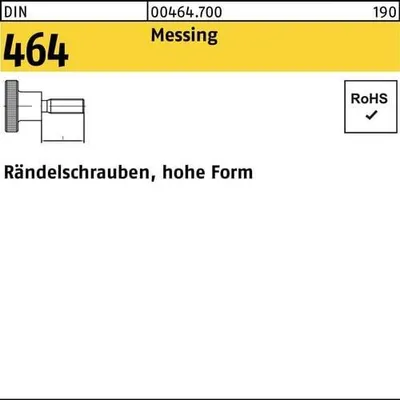Produktbild von Reyher Rändelschrauben DIN 464 Messing M 6 x 30 Ms (25 Stück)