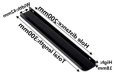 Produktbild von 6 Stück 128mm Schwarze Möbelgriffe aus Aluminium, Moderne Küchengriffe Geschwungene Türgriffe Verdeckte Schubladengriffe (Schwarz, Bohrlochabstand: 200mm)