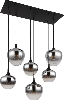 Produktbild von Globo Lighting Hängeleuchte Metall schwarz matt, 6x E27