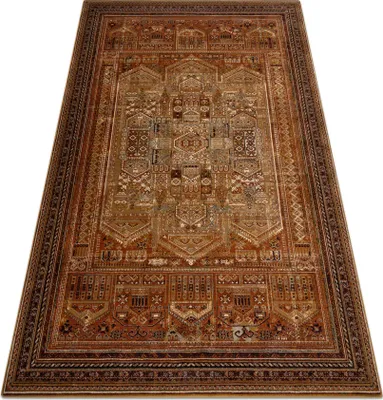 Produktbild von Wollteppich OMEGA SIRAN orientalisch Messing braun  braun 170x235 cm