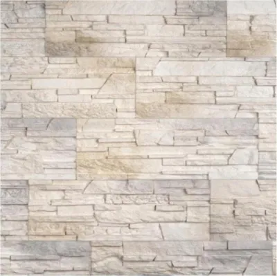 Immagine prodotto di STEGU Rivestimento Murale Finta Pietra Makao beige 38,5x13 cm Pannello Decorativo Gesso Interno 9 pezzi