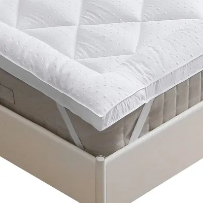 Immagine prodotto di Topper per materasso, 135x190 cm, imbottitura morbida, lavabile in lavatrice, microfibra, ipoallergenico, colore bianco