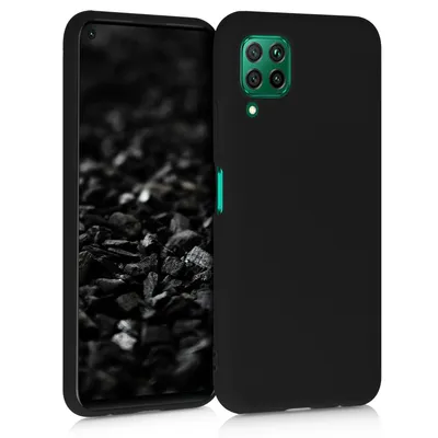 Zdjęcie produktu dla pokrowiec kwmobile kompatybilny z etui Huawei P40 Lite - miękkie etui silikonowe TPU - pokrowiec przystosowany do ładowania bezprzewodowego - czarny