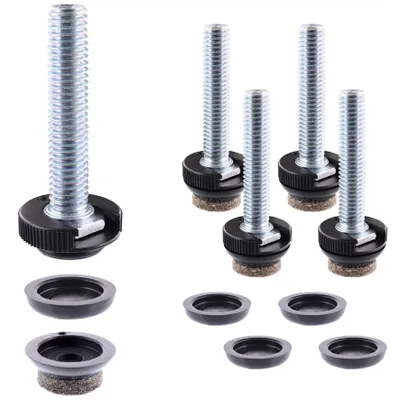 Produktbild von WAGNER Verstellfuß/Nivellierfuß 4tlg. Set - Ø 20 x M8 x 40 mm, QuickClick System Gleiteinsatz 20 mm Wollfilz - 15418599