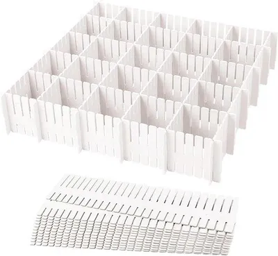 Productafbeelding van Ladeorganizer van kunststof, 24 stuks - 324 x 7 cm, geschikt voor kantoor, badkamer, keuken of slaapkamer