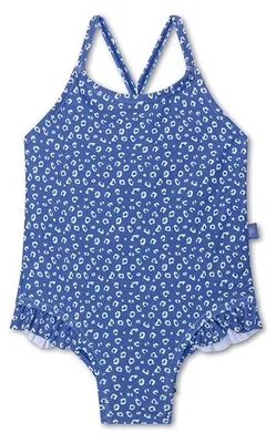 Produktbild von Swim Essentials Badeanzug für Mädchen – Blau – Leopardenmuster