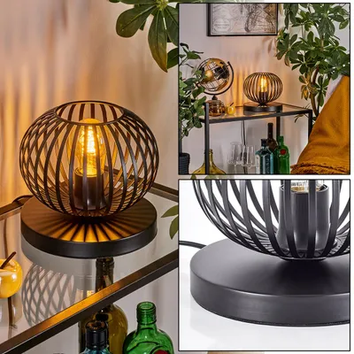 Produktbild von Aidone Tischlampe aus Metall in Schwarz