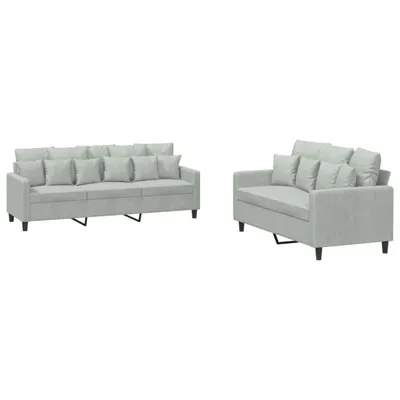 Produktbild von VidaXL 3201720, Grau, Schaum, Metall, Polyester, Polywood, Textil, 198 cm, 77 cm, 80 cm