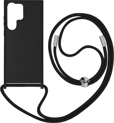 Obrázok produktu pre Avizar, ochranné puzdro s nylonovým remienkom (80 cm) pre Samsung Galaxy S23 Ultra, čierna farba
