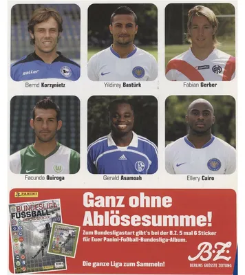Obrázek produktu pro Panini Bundesliga 2006/07 – Samolepky – Promo aršík 6