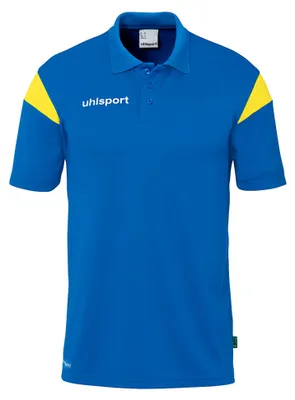 Produktbild von Uhlsport Squad 27 Polo Shirt azurblau/limonengelb L