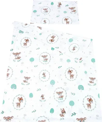 Produktbild von BABYLUX Kinderbettwäsche 2 Tlg. 90 x 120 cm Bettwäsche 120. Wald Reh