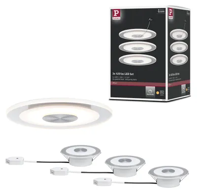 Image de Spot LED encastrable Paulmann, gamme Whirl, kit de base
