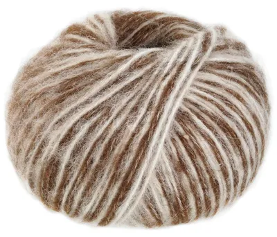 Produktbild von Lana Grossa - Natural Alpaca Pelo Color 0208 rohweiß dunkelbraun