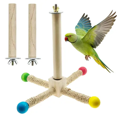 Productafbeelding van 5 stuks natuurlijk houten zitstokken voor vogels, 20-30 cm