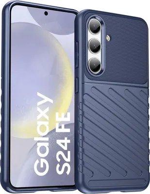 Produktbild von Conie Schutzhülle für Samsung Galaxy S24 FE Tasche Silikon Case Muster Cover Bumper TPU Hülle in Blau