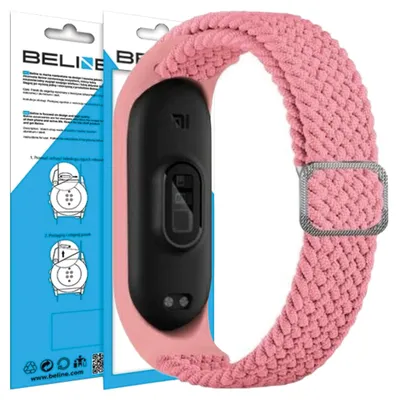Produktbild von Beline Pasek Mi Band 7/6/5 Textilpink/Róż