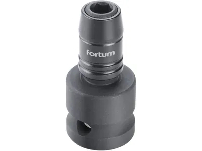 Productafbeelding van Adapter, slagmoersleutel, 1/2" vierkant naar 1/4" dop, Quick-Lock, CrMoV
