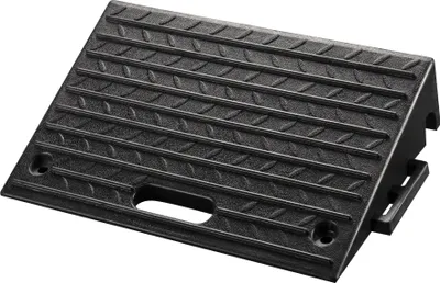 Image de Wiltec Rampe d’accès modulaire – 500 x 315 x 107 mm – Capacité max. 50 t – en Caoutchouc – Handicapés, Fauteuil roulant & Déambulateur – Surface antidérapante