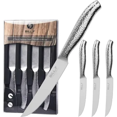 Produktbild von Steakmesserset 4-teilig 4,5 Zoll Wellenschliff Edelstahlgriff