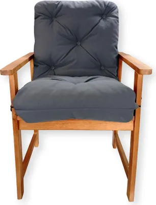 Obrázek produktu pro 4L Textil PREMIUM Polštář na zahradní židli, křeslo, voděodolný (50x50x50 cm, tmavì šedý)