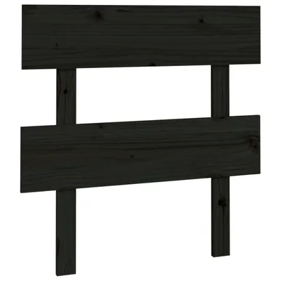 Image de vidaXL Tête de lit noire 103,5x3x81 cm pin massif