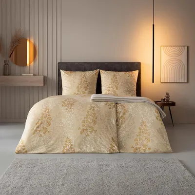 Produktbild von Estella Mako Interlock Jersey Bettwäsche Marie messing 155x220 cm + 80x80 cm