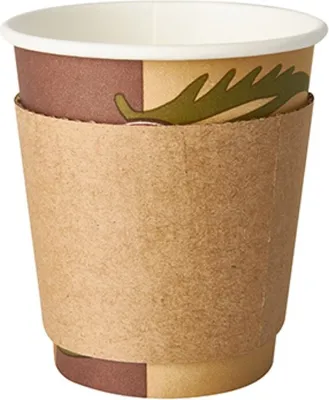 Produktbild von Papstar Banderolen für Heißgetränkebecher "To Go" Ø 7,3 cm · 5,8 cm braun, 100 Stück
