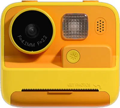 Obrázok produktu pre Multifunkčný detský fotoaparát K27, 2-palcový displej | rozlíšenie 1080p | nahrávanie v slučke | automatické vypnutie | šetrič obrazovky | funkcia okamžitej tlače, žltá