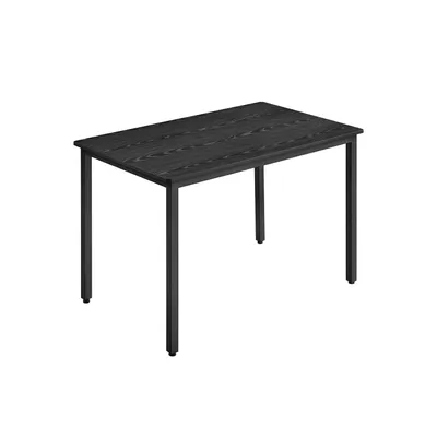 Image de Table de cuisine - Design élégant - 70 cm x 110 cm x 77 cm - Bois en chêne, finition noire mate