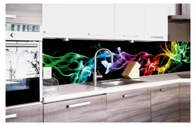 Produktbild von Küchenrückwand Folie selbstklebend Rauch | Klebefolie - Dekofolie - Spritzschutz für Küche | 260 cm x 60 cm