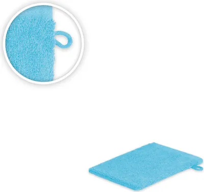 Produktbild von 20 x Waschhandschuh 500 g/m² 15 x 21 cm Türkis