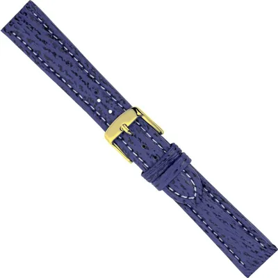 Produktbild von Ersatzband Uhrenarmband Leder Band Blau 26561G, Stegbreite:20mm