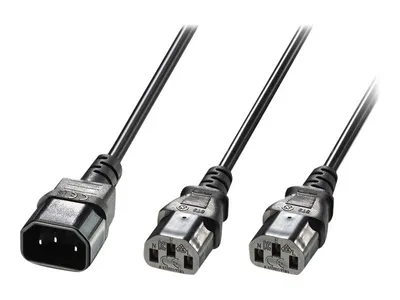 Produktbild von LINDY IEC-Y-Netzkabel 1xIEC320 C14 - 2xIEC32 2m